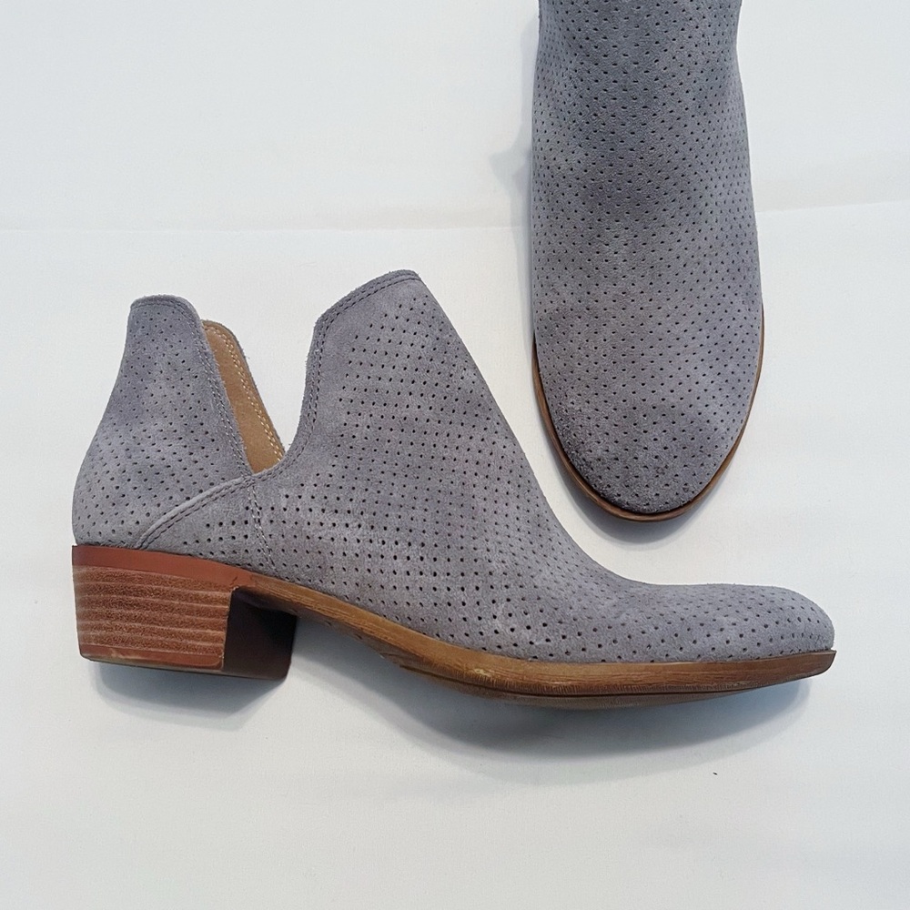 Lucky Brand Gray Suede Booties, Size 7.5